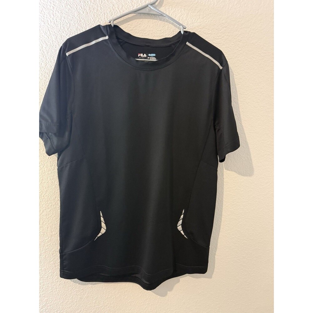 Mens FILA Sport Performance Black Crew Neck T Shirt S Used Excellent Condition
